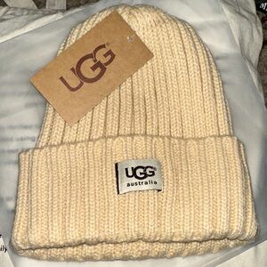 UGG Beige Knit Toddler Beanie
